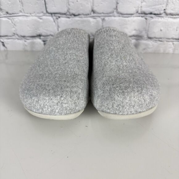 FitFlop Shuv Felt Clogs Slippers in Tiptoe Gray Slide Shoes - Picture 3 of 13